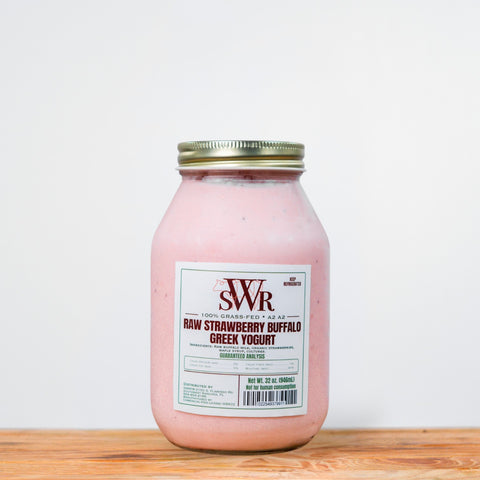 Raw Buffalo Strawberry Greek Yogurt | 32oz