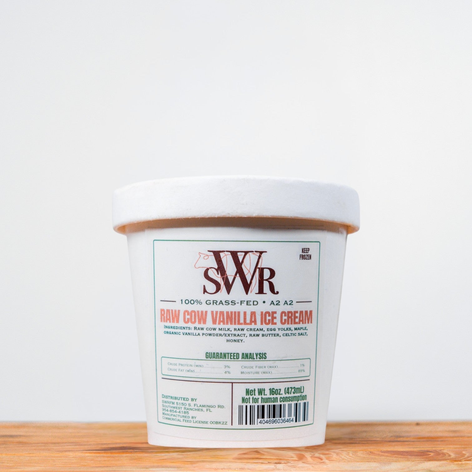 SWR Raw Cow Ice Cream Vanilla 16 oz – Southwest Ranches Farmers Market