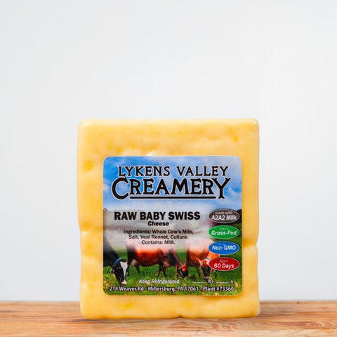 Raw Milk Baby Swiss Cheese 1 lb